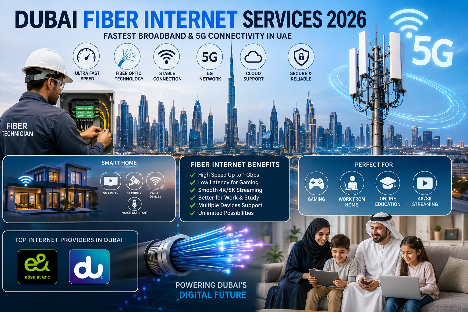 dubai fiber internet services