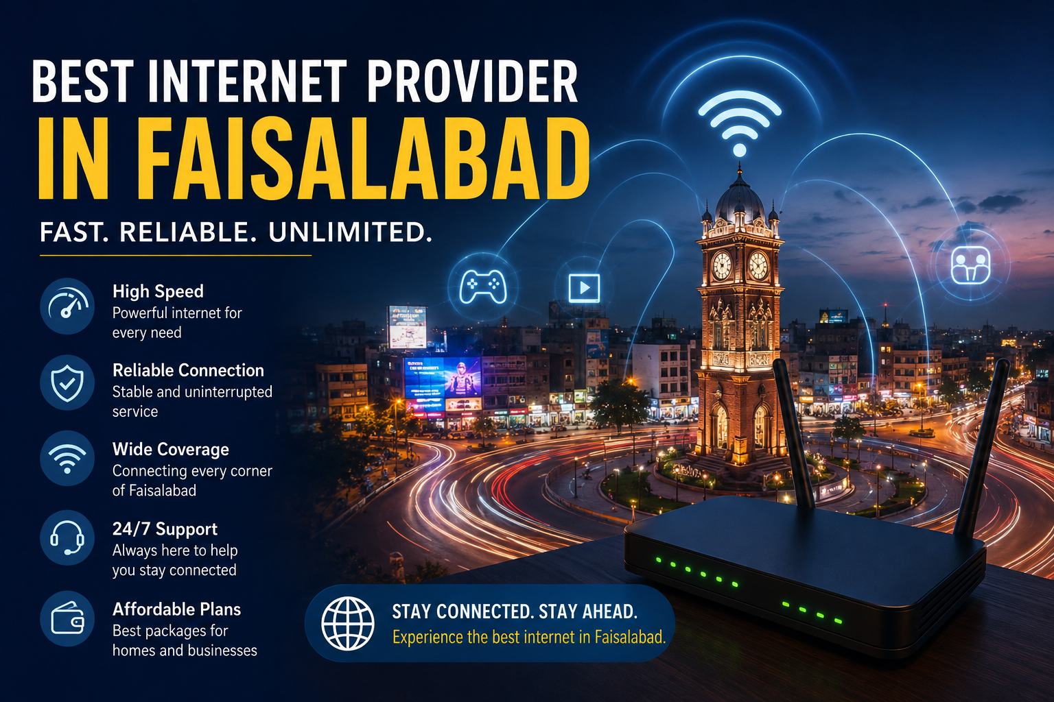 Best Internet Provider in Faisalabad 2026